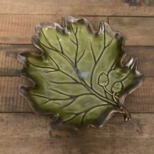 Target HOME American Simplicity Stoneware Oak Leaf Design Green Bowl