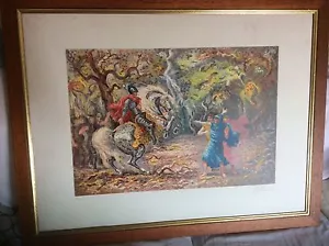 GONZAGA GIOVAN FRANCESCO Machbeth e le streghe 65 X 87 era Bueno - Foto 1 di 4