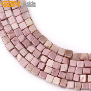 Natural Square Cubic Cube Assorted Gemstone Beads For Jewelry Making 15'' 4mm - Picture 1 of 18