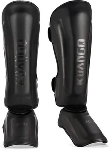 Muay Thai Shin Guards, Large, Martial Arts Kickboxing MMA Training Leg Pads - Picture 1 of 5