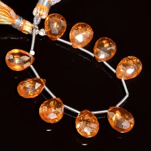 Cuentas facetadas con forma de pera de piedras preciosas de cuarzo místico natural 13X9X5 mm filamento 4" E-438 - Imagen 1 de 2