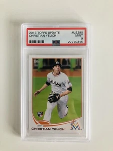 2013 Topps Update Christian Yelich #US290 PSA 9 MINT Rookie RC Marlins Brewers - Picture 1 of 2