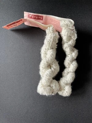 (2) Louisa Harding GRACE HAND BEADED Yarn CREAM #001 White & Glass Beads - Image 1 of 4