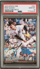 PSA10 2023 Epoch One 091 Roki Sasaki Signature Deco Gold 245