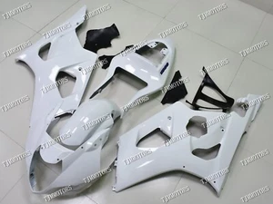 For SUZUKI GSXR1000 03-04 K3 Gloss White ABS Injection Mold Bodywork Fairing Kit - Imagen 1 de 9