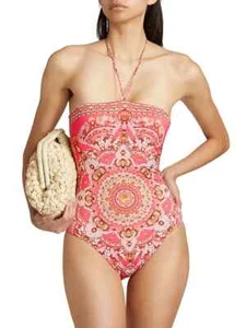 NWT- Camilla 'Shell Games' One-Piece Halter Bandeau Swimsuit, Multi - Large - Picture 1 of 4
