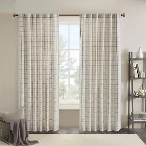 Anaheim Cabin Plaid Curtain Window, Thermal Insulated Fleece Lining, Living Room - Picture 1 of 12