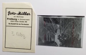 Frau - ca. 1940er Jahre / Foto Negativ Foto-Müller Freiburg im Schwarzwald - Bild 1 von 2