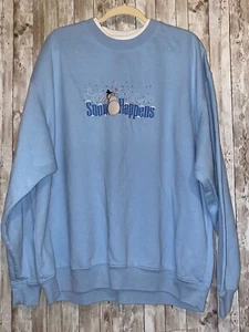 Vintage MC Sportswear Holiday Sweatshirt Snowman Christmas Snow Happens Size 3X - Picture 1 of 8
