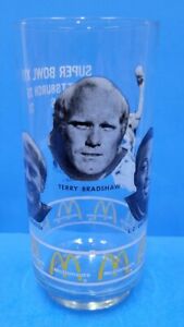MCDONALD'S PITTSBURGH STEELERS SUPER BOWL XIII GLASS BRADSHAW NFL COLLECTIBLE