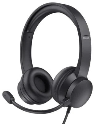 Ayda On-Ear Stereo PC Cuffie, Nero - 25333 - Immagine 1 di 4