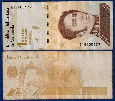 Venezuela 1 Million 1000000 1,000,000 Bolivares (2020) P-W114 Circulated Note - Image 1 of 3