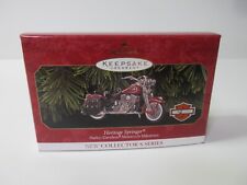 1999 Hallmark Keepsake Ornament Harley Davidson Motorcycle Heritage Springer Box
