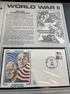World War 2 Zaso Silk Cachet FDC Roosevelt Does Truman President 1982 - Picture 1 of 3