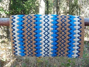 Maßgeschneiderte Arroyo Seco Showdecke - 38x34 (Buckskin Sockel/Sand und blau) von Mayatex - Bild 1 von 5