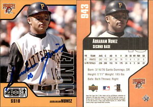 Abraham Nunez Signed 2002 Upper Deck 40-Man #943 Card Pittsburgh Pirates Auto AU