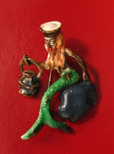 VINTAGE US NAVY SAILOR MERMAID SWEETHEART PIN BROOCH COSTUME MILITARY NAVY !! - Picture 1 of 2