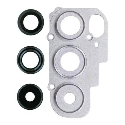 Glass Camera Lens with Bracket Back for Motorola Edge X30 White Repair Fix - Image 1 of 3