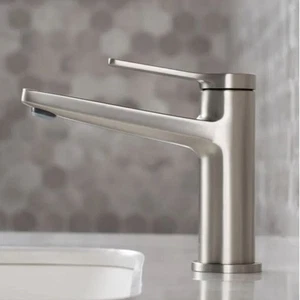 New Kraus Indy Single Handle Bathroom Faucet in Spot Free Stainless Steel Finish - Picture 1 of 8