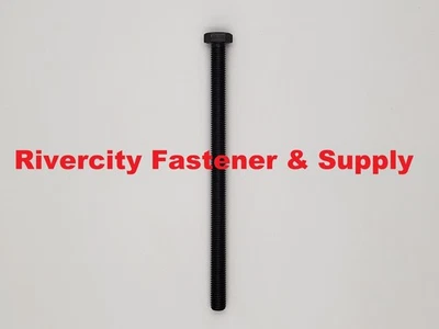 M12-1.75x200 Hex Head Cap Screws M12x1.75 x 200 Bolts 12mm x 1.75 x 200mm Black - Image 1 of 4