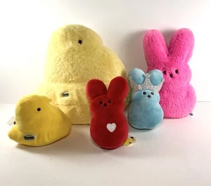 Peeps Easter Plush Lot Of 5 Various Sizes - Picture 1 of 3