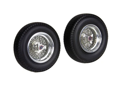 1:18 BBR - Borrani Speichen Räder Set (2x Front & 2x Rear) Aluminium