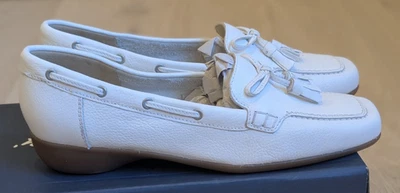 Sesto Meucci Loafers Leather WHITE CALF  Size 8.5 M NIB - Image 1 of 4