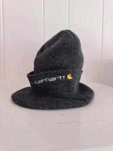 Cappello Carhartt berretto berretto orlo visiera Bill A164 skater anni 90 Y2K acrilico antracite vintage - Foto 1 di 4