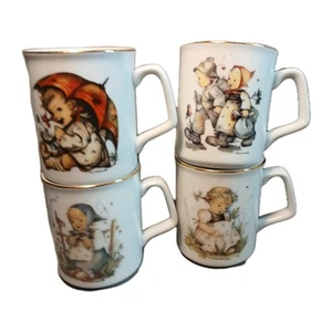 MJ Hummel Reutter Porzellan Germany Goebel 4 Coffee Mugs Cups Porcelain Vintage - Picture 1 of 17
