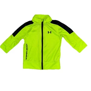 Under Armour Toddler Boys’ Full Zip Track Jacket, Neon Yellow, Size 18 Months - Picture 1 of 5