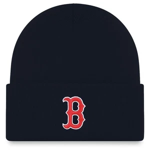 BOSTON RED SOX CLASSIC LICENSED NAVY BLUE BASEBALL CUFFED KNIT BEANIE HAT - Picture 1 of 5
