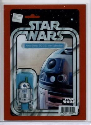 2025 Topps Chrome Star Wars R2-D2 Artoo-Detoo ComicFractor Orange /25 #VC-9 SSP - Image 1 of 2