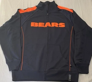 CHICAGO BEARS Warm-up Jacket NFL Team Apparel Men's Large Polyester EXCELLENT - Picture 1 of 9