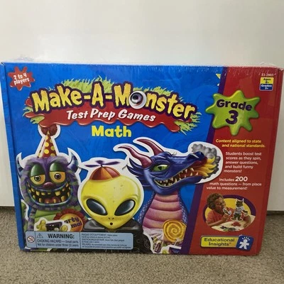 Nuevo en caja Make A Monster Test Prep Games Matemáticas Incluye 200 preguntas matemáticas Foto 1 de 3