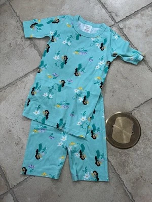 HANNA ANDERSSON Disney Jasmine Aladdin Organic Short pajamas, Size 150 (12) - Image 1 of 4