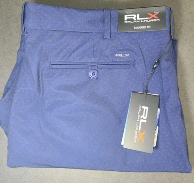 RLX Ralph Lauren Mens Golf Shorts 40 NWT Tailored Fit Micro Dot Blue $115 - Image 1 of 4