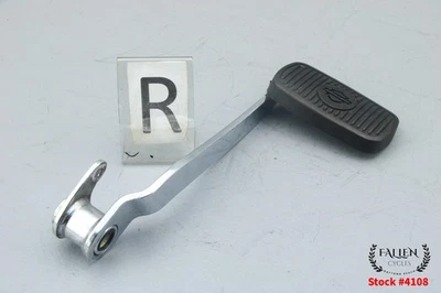 2010 Harley Softail Fatboy Back Rear Brake Pedal Lever + Pad CHROME #4108 - Image 1 of 4