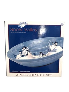 Hidden Valley Pupazzo di Neve Canterbury Potteries Chip & Dip Set 2 Pezzi NUOVO - Foto 1 di 2