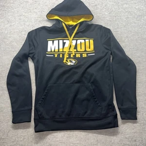 Mizzou University Tigers Hoodie Therma-fit Fleece Lined pockets Small Black - Picture 1 of 5