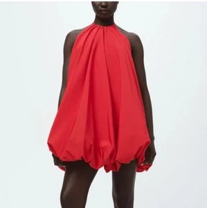 Mini Vestido ZARA Rojo Globo Sin Mangas Talla XL NUEVO CON ETIQUETAS - Imagen 1 de 14