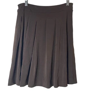 Alfani SKirt Pleated Womens PM Brown Stretch - Picture 1 of 5