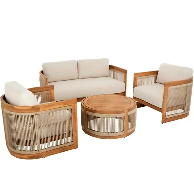 di volio Gartenmöbel Set Groseto beige wetterfest aus Akazienholz - Bild 1 von 4