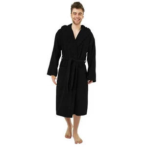 Black Hooded Robe Size Adult, 50 inch for Men. - Picture 1 of 1