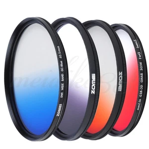 Zomei 40.5mm Slim Camera Graduated Grey 4 Color Lens Filter Kit for Canon Nikon - Picture 1 of 12