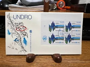 First Day Issue Geneva Cachet UNDRO Fs 0,80 Stamp Disaster Relief Organization - Picture 1 of 1