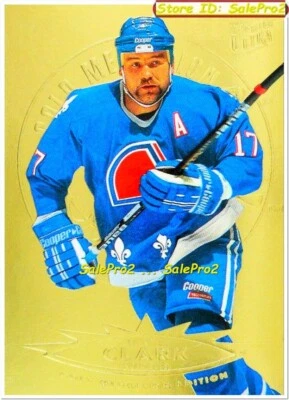 ULTRA FLEER 1995 WENDEL CLARK NHL QUEBEC NORDIQUES MINT GOLD MEDALLION #129 - Image 1 of 2