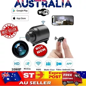 Wireless Camera Mini Wifi IP Recording 1080P HD Security Cam Monitor - Picture 1 of 16