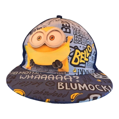 Minions Hat Cap Snapback Adjustable Despicable Me Bello Youth Size Small (4-7) - image 1 of 4