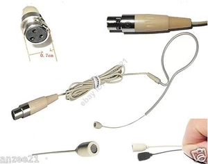 Pro Skin color hook head headset mic microphone for AKG Samson Wireless XLR 3Pin - Picture 1 of 1