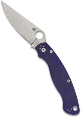Navaja de Bolsillo Plegable Spyderco Military2 CPM S110V Azul Oscuro 4" Borde Liso Foto 1 de 4